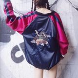 韩版ulzzang原宿古着刺绣日系和服复古棒球服外套学生长袖外套女