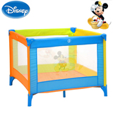 迪士尼婴儿床儿童床宝宝游戏床多功能摇篮床婴幼儿玩具床折叠