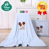 迪士尼婴儿毛毯双层儿童盖毯法兰绒夏凉宝宝毯新生儿卡通毯礼盒装