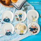 6寸平盘浅盘西餐骨瓷陶瓷器餐具菜盘盘子儿童家用小蛋糕碟骨碟子