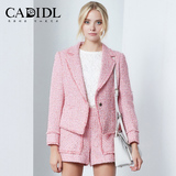 CADIDL卡迪黛尔女装新款小香风短款外套女OL气质修身小西装2016春