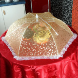 饭菜罩食物罩大号折叠高档蕾丝防蝇罩盖菜罩水果罩餐桌碗罩子