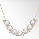 日本代购直邮 star jewelry 阿古屋珍珠 星星铂金项坠 70周年限量