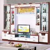 电视背景墙组合柜烤漆大小户型客厅简约红白地柜影视装饰视听酒柜