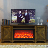 1.54米欧式壁炉深色装饰电视柜实木壁炉架led仿真火遥控电壁炉芯