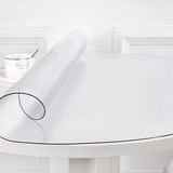 透明软质玻璃圆形台桌垫椭圆形茶几防水免洗塑料餐桌布定制水晶板