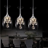 现代LED水晶餐厅灯 简约风格 高端现代高角杯餐吊灯 楼梯水晶吊灯