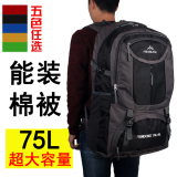 75L超大容量登山包65升双肩包男女旅行包特大背包行李包旅游包邮