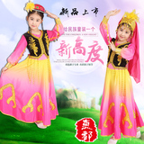 2016年新款女童少数民族维族裙舞台服装儿童新疆舞蹈表演服演出服