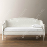 新款美式沙发床 欧式复古白色儿童床 地中海法式公主床实木家具