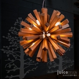 【朵堡-烟火】现代简约实木质艺术吊灯具客厅餐厅灯设计师的灯饰