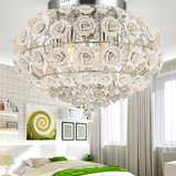 创意温馨浪漫LED卧室吸顶灯大气酒店客栈书房婚房玫瑰花艺术灯具
