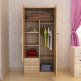 特价两门衣柜实木单人收纳成人木质简易衣橱简约现代小型儿童衣柜