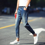 萨伦风格兰蒂品牌杰克2016五分裤新款青春流行专柜旅游男牛仔裤