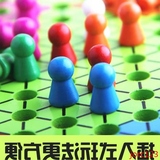 大号木制圆盘精品六角跳棋 亲子儿童益智类桌面游戏 成人棋类玩具