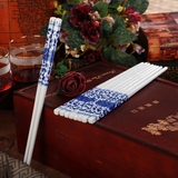 陶瓷筷子景德镇陶瓷器青花瓷筷子套装实用筷子创意筷子家用筷子