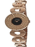 5折美国代购2016 Azzaro 闪耀玫瑰黑色表盘不锈钢女士手表