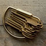 Modern黄铜钥匙扣 创意男女汽车钥匙扣 钥匙圈大环 钥匙扣大容量