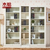书房家具对开门组合书柜防尘玻璃门书橱单个书架抽屉柜定制SG-010