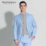 马克新绅士16年春专柜新品简约浅蓝色休闲修身西服男8161512020