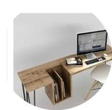 个性电脑桌台式家用实木书桌简约办公桌地中海式写字台松木包邮