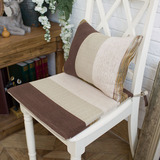 咖啡色宽条纹绣线 加厚 椅垫 坐垫 餐椅 垫 特价 秒杀靠垫可定做