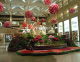 欢乐街春季商场中庭花球吊饰 LED灯 酒店汽车4s店展厅大型dp装饰