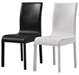 时尚简约现代宜家家居餐椅黑白色餐椅椅子实木高档PU皮餐桌椅组合