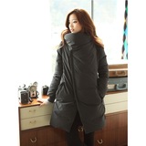 韩国正品代购2015冬款新款拼接羽绒服女中长款女装加厚保暖外套