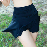韩国 温泉 新款 高腰裙子泳衣 纯色性感比基尼泳裙 遮肚显瘦裹裙
