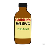 美国ChildLife婴幼儿维生素C补充液118.5ml桔子味VC 17.3