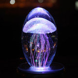 创意生日礼物发光水晶球琉璃水母灯摆件圣诞节音乐盒闺蜜男女朋友