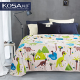 科莎韩式简约四季卡通毛毯简约毯加厚双人全棉毯子被纯棉午睡盖毯