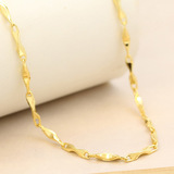 厂家直销男女款24K镀金项链 黄铜沙金首饰 情侣元宝项链