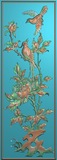 红峰木艺精雕图 jdp5.21浮雕图 牡丹花开富贵飞鸟如意沙发背板