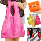 日本可折叠购物环保袋便携超市干洗店手提袋子草莓布袋兜子尼龙袋