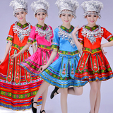 新苗族女装少数民族彝族土家族长短款百褶裙苗族舞蹈服装演出服