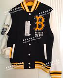 MLB专柜正品代购 波士顿加绒加厚男女士棒球服外套09600 09500