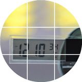 车内温度计车用电子时钟吸盘式透明液晶显示汽车电子表车载时间表