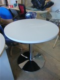 密度板圆桌板式洽谈桌会客桌餐桌咖啡台会议桌60cm 70 80 90 1米