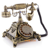 仿古电话机家用 复古电话机欧式 电话座机仿古 古董电话机 旋转盘