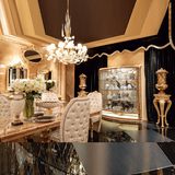 法式 奢华 酒柜 实木雕花 装饰柜 别墅 客厅 玻璃门 展示柜 定做