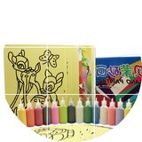 包邮季节贝蒙沙画礼盒30张12色套装环保儿童彩砂画手工DIY绘画儿
