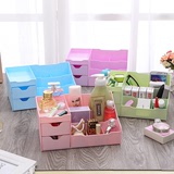 大号韩国抽屉式化妆品收纳盒创意桌面收纳盒塑料整理箱组合储物盒