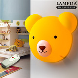 LAMPDA韩国正品LED大熊卡通可爱壁灯幼儿园卧室儿童房床头小夜灯