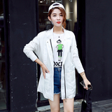 品牌2016秋季新款韩版宽松时尚大码女装中长款风衣百搭时尚外套