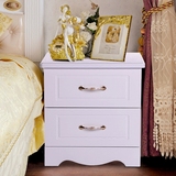 欧式实木床头柜简约现代储物柜白色卧室收纳床边柜抽屉式小柜子