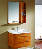 惠达卫浴浴室柜组合洗手脸台盆简约现代挂柜实木橡木带镜柜