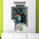 Minecraft我的世界游戏周边玩具 墙贴墙纸苦力怕末影人史蒂夫钻石