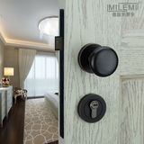 德国米莱米球形室内门锁 美式仿古黑色圆形门把手欧式分体式锁具